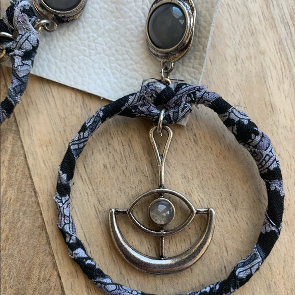 Free People Fabric Wrapped Pendulum Earrings - Picture 3 of 4